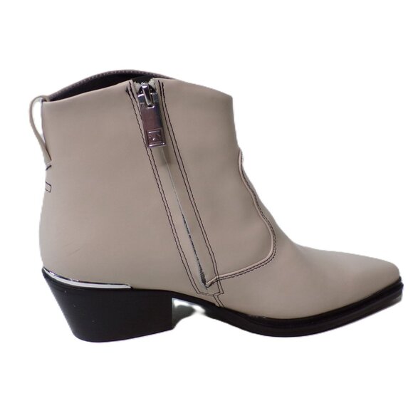 🆕FRANCO SARTO Blake Pointed Toe Western Zip Bootie Ankle Boot 8 White - Picture 12 of 16